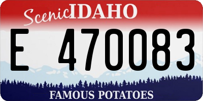 ID license plate E470083