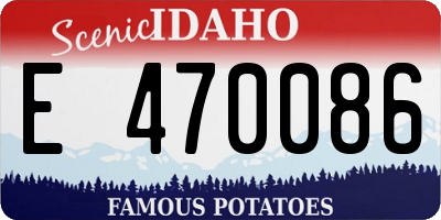 ID license plate E470086