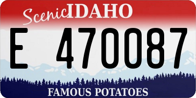 ID license plate E470087