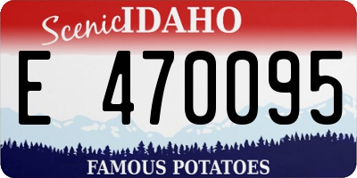 ID license plate E470095