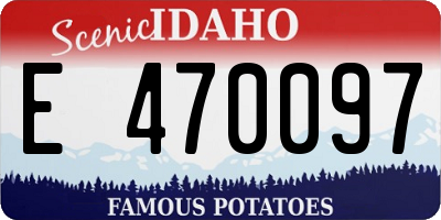 ID license plate E470097