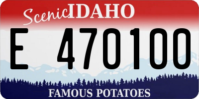 ID license plate E470100