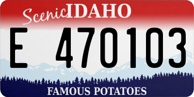 ID license plate E470103