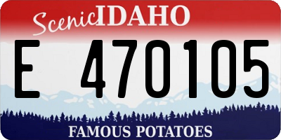 ID license plate E470105