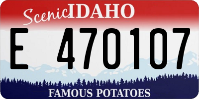 ID license plate E470107