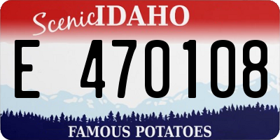 ID license plate E470108