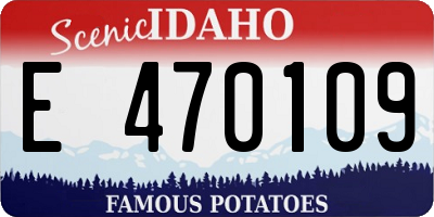 ID license plate E470109