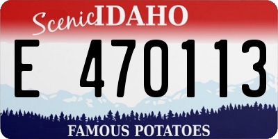 ID license plate E470113