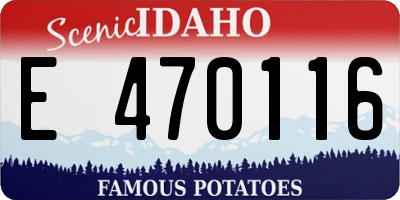 ID license plate E470116