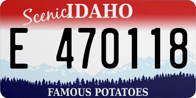 ID license plate E470118