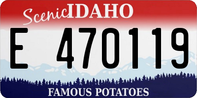 ID license plate E470119