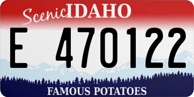 ID license plate E470122