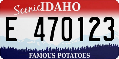 ID license plate E470123