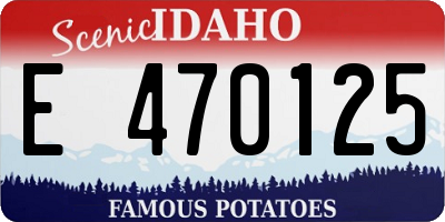 ID license plate E470125