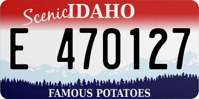 ID license plate E470127