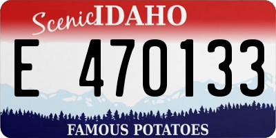 ID license plate E470133