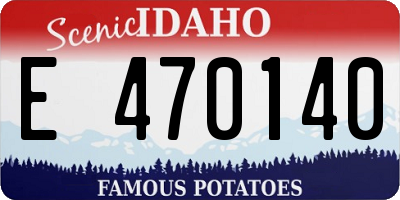 ID license plate E470140