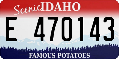 ID license plate E470143
