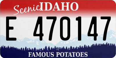 ID license plate E470147
