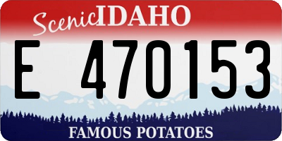 ID license plate E470153
