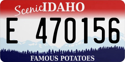ID license plate E470156