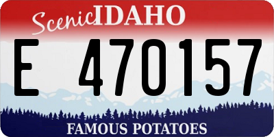 ID license plate E470157