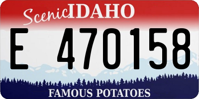 ID license plate E470158