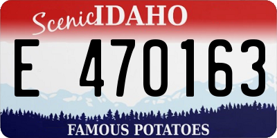 ID license plate E470163
