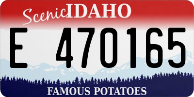 ID license plate E470165