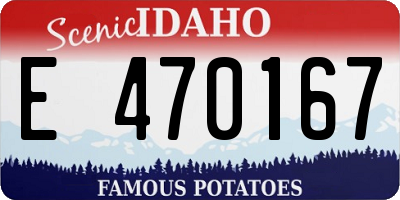 ID license plate E470167