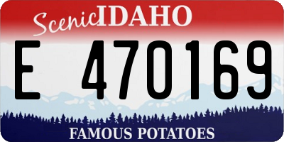 ID license plate E470169