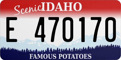 ID license plate E470170