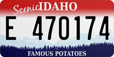 ID license plate E470174