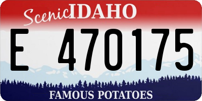 ID license plate E470175