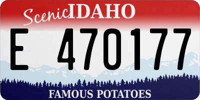 ID license plate E470177