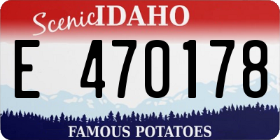 ID license plate E470178