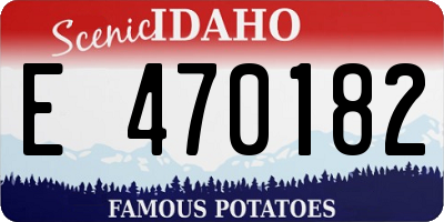 ID license plate E470182