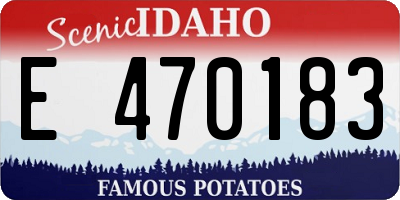 ID license plate E470183