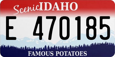 ID license plate E470185