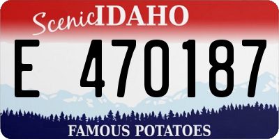 ID license plate E470187