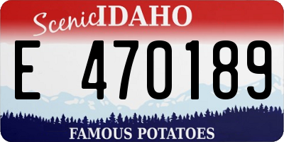 ID license plate E470189