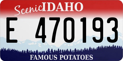 ID license plate E470193