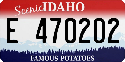 ID license plate E470202
