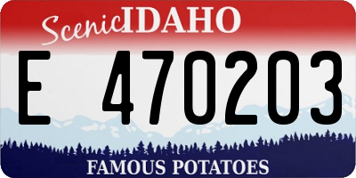 ID license plate E470203