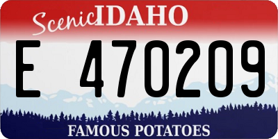 ID license plate E470209