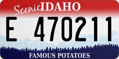 ID license plate E470211