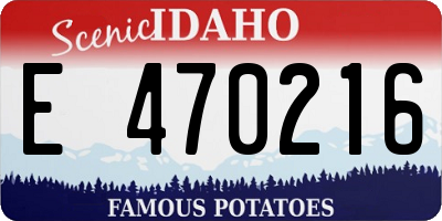 ID license plate E470216