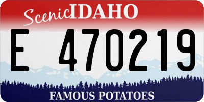 ID license plate E470219