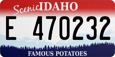 ID license plate E470232