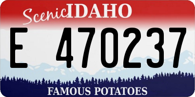 ID license plate E470237